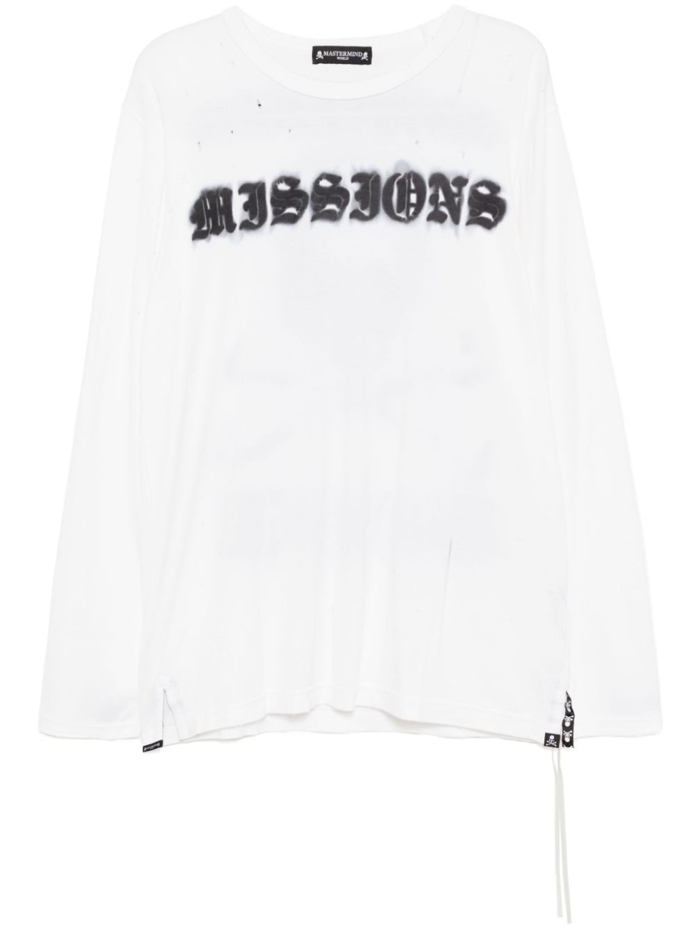 Logo print long-sleeves T-shirt - White