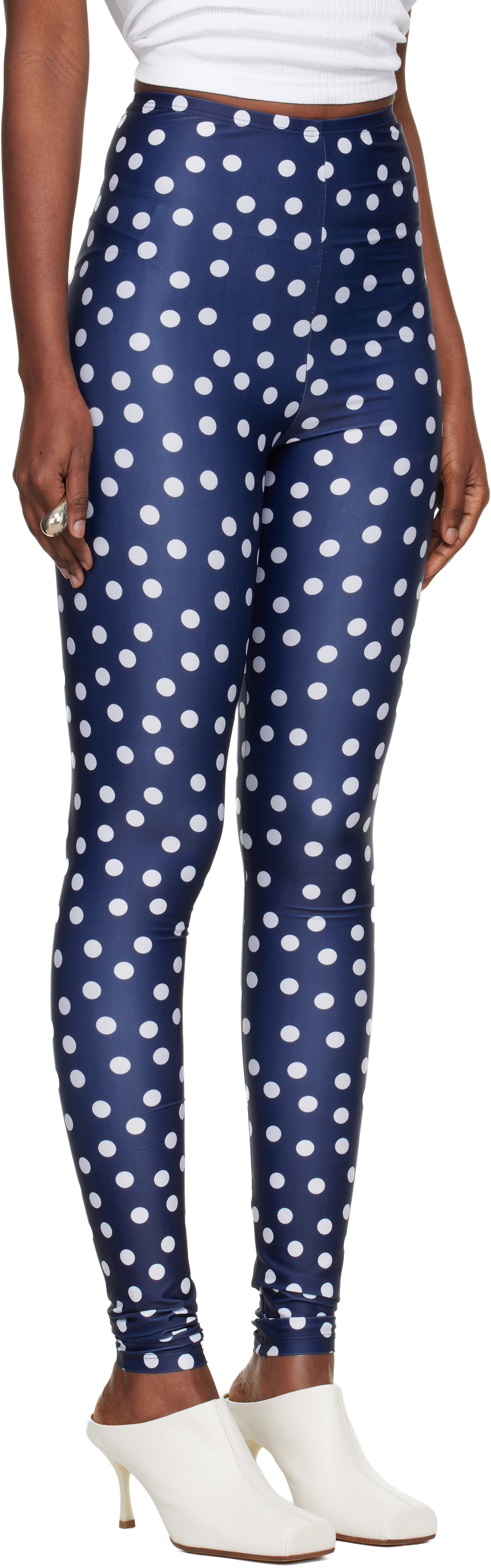 Navy 'The Polka-Dot' Leggings
