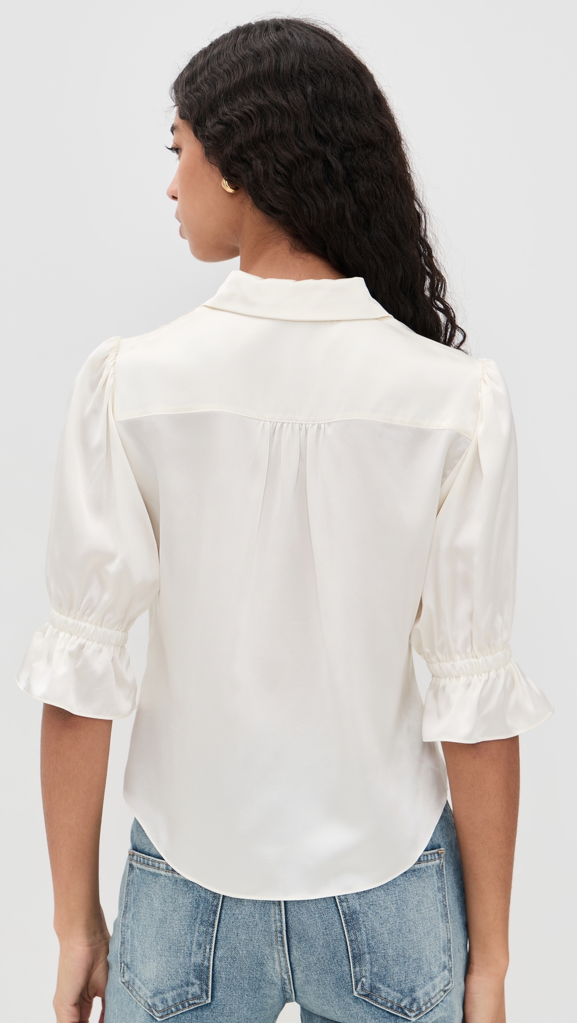 Fiona Silk Top Ivory