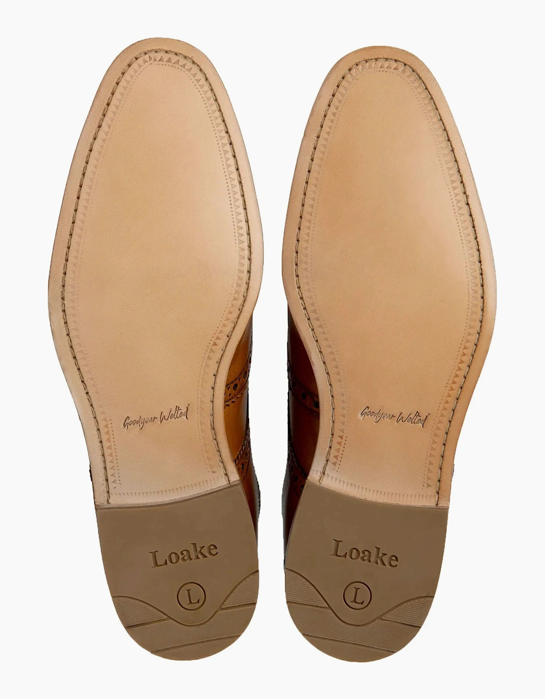 Men's Loake RANKIN DERBY CALF BROGUE TAN - Brown