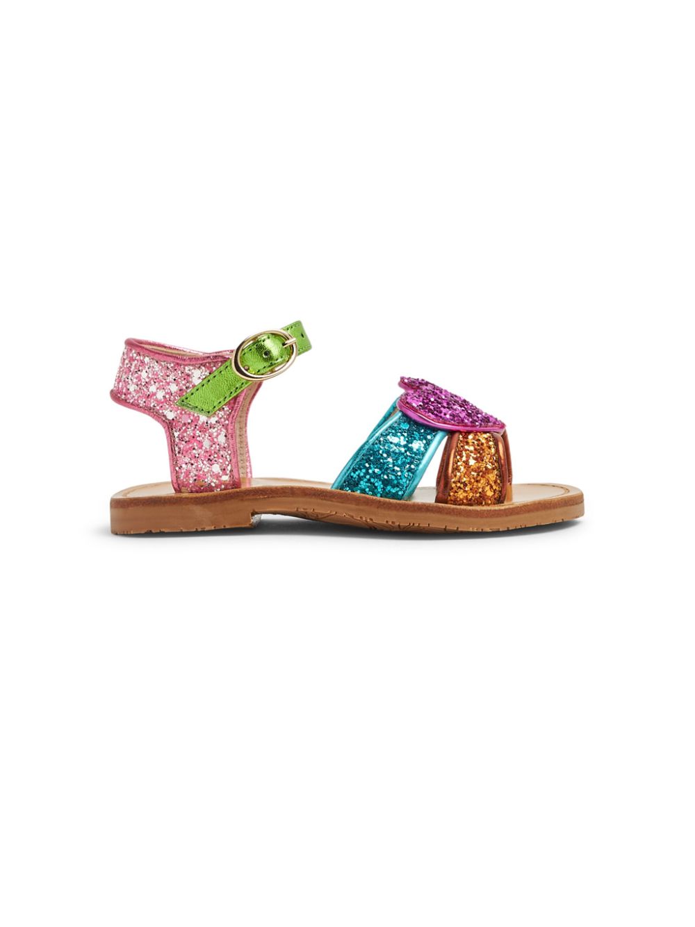 Amora sequin-embellished leather sandals - Multicolour