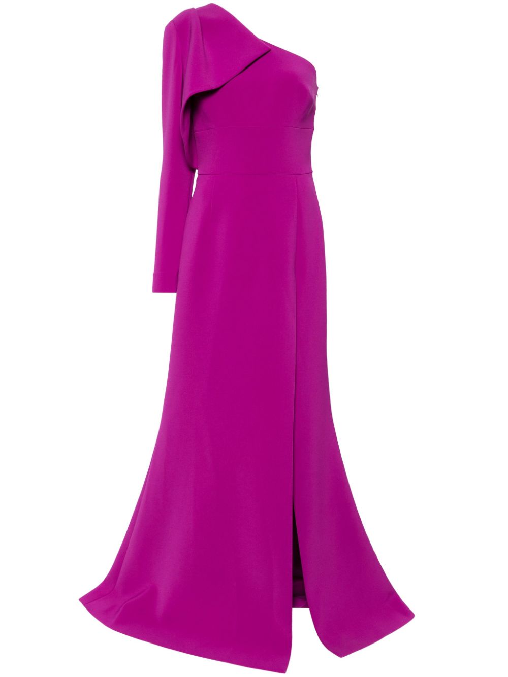 One-shoulder asymmetric gown - Purple
