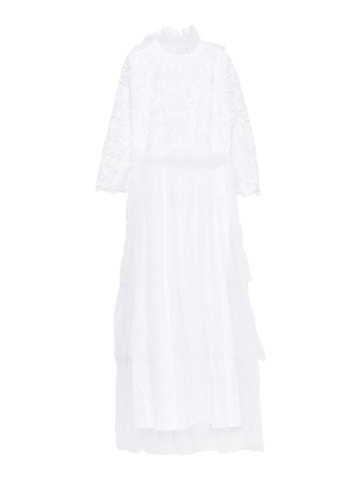 Dress with lace ruffles
