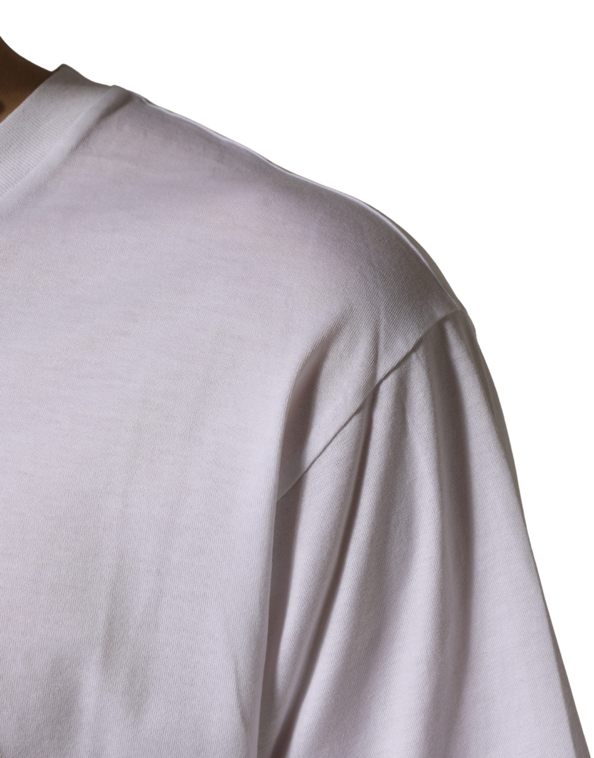 Crew Neck Cotton T-Shirt — White
