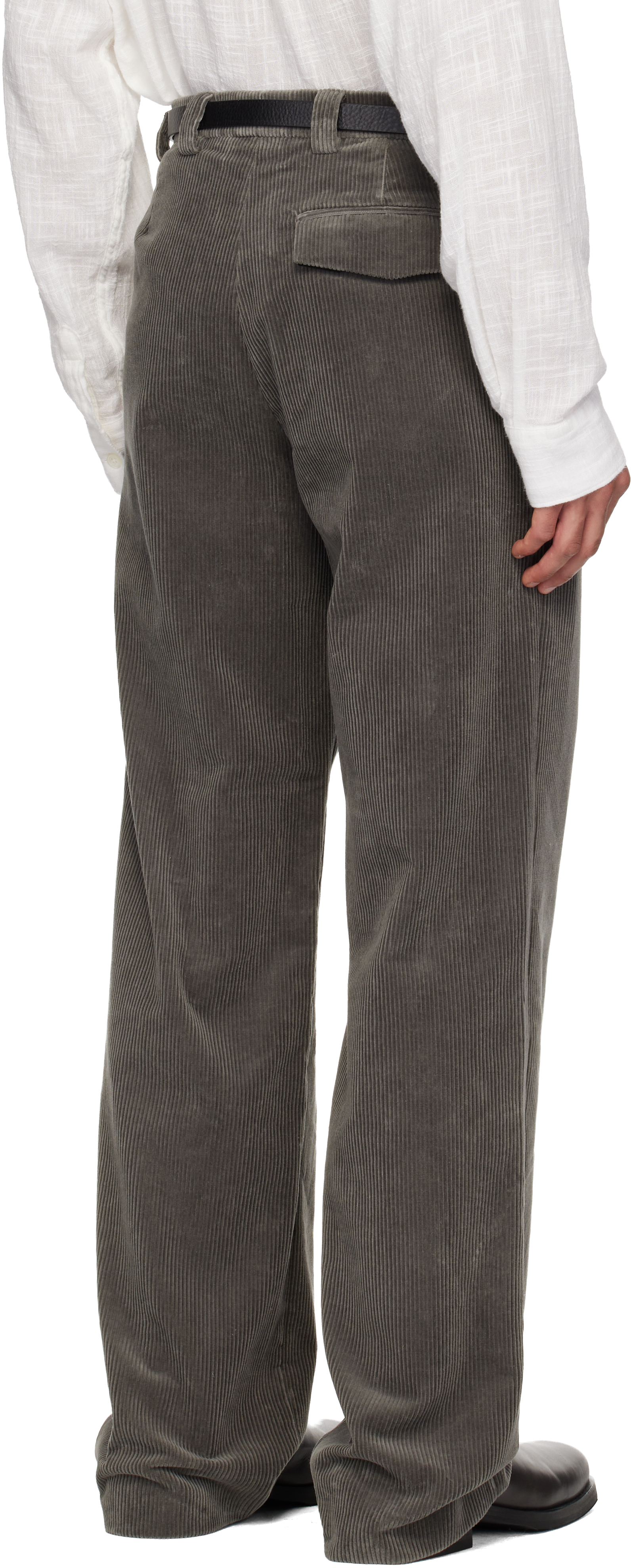 SSENSE Exclusive Gray Corduroy Trousers