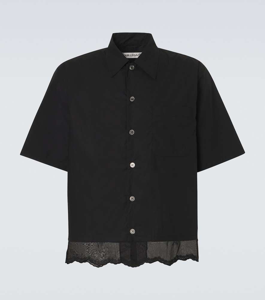 Embroidered cotton poplin shirt