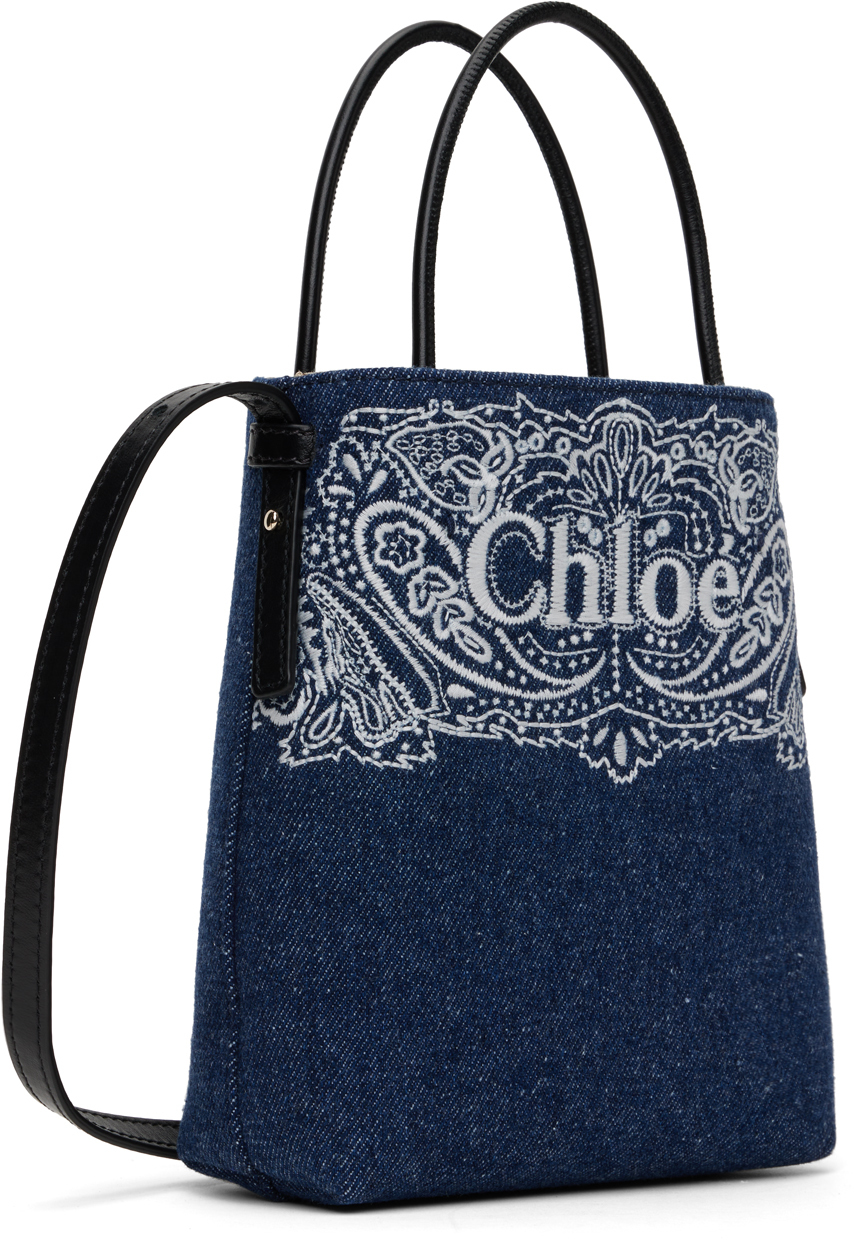Chloé Blue Micro Sense Denim Tote