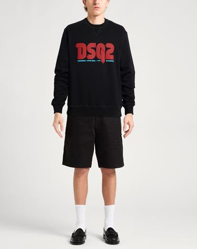 Man Sweatshirt Black Size L Cotton