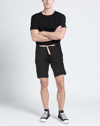 Man Shorts & Bermuda Shorts Black Size 36 Polyester, Viscose, Elastane