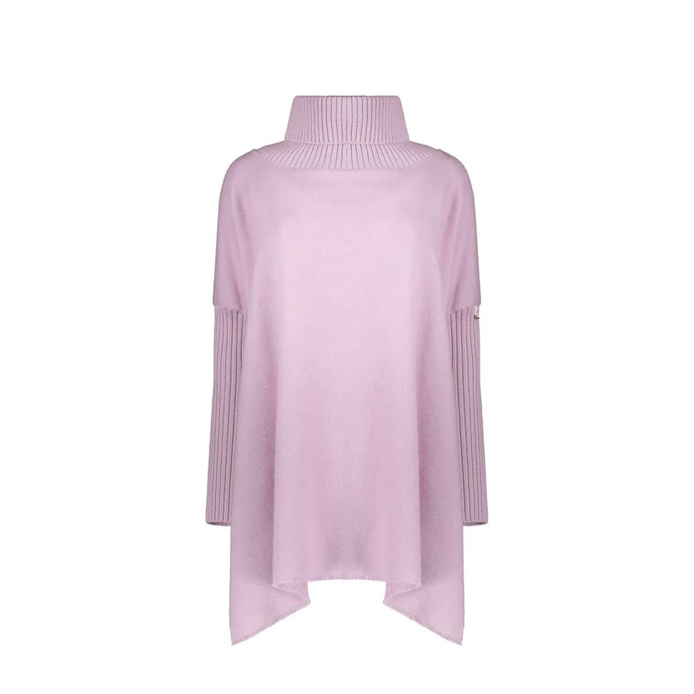 Virgin Wool Ribbed Tunic — Purple