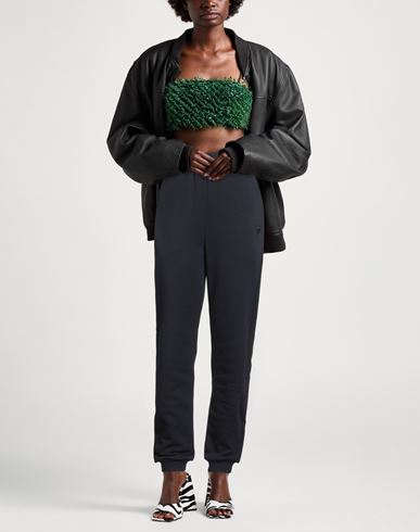 Woman Pants Midnight blue Size L Cotton, Elastane