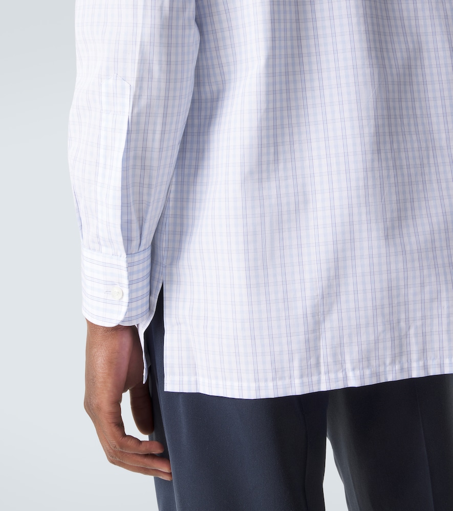 Checked cotton poplin shirt