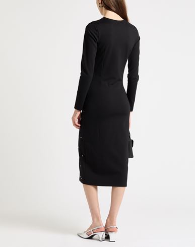 Woman Midi dress Black Size M Viscose, Nylon, Elastane