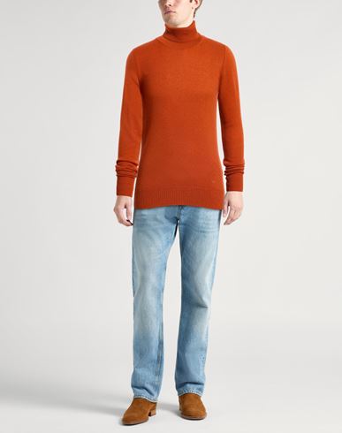 Man Turtleneck Rust Size S Cashmere