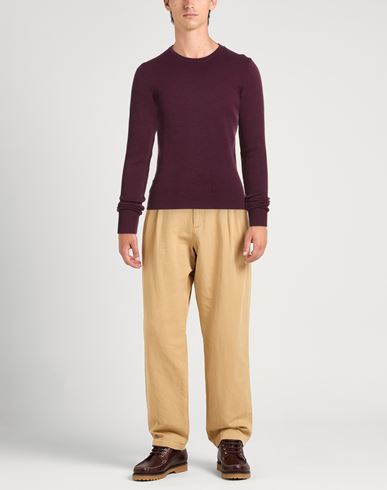 Man Sweater Plum Size 36 Virgin Wool