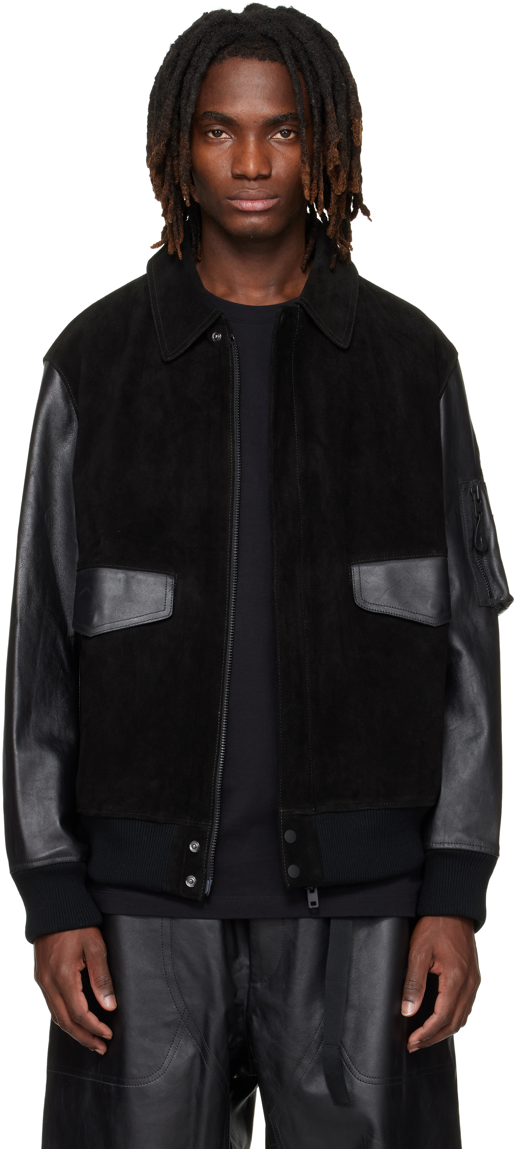Black Mercedes-AMG F1 Edition Racing Leather Jacket