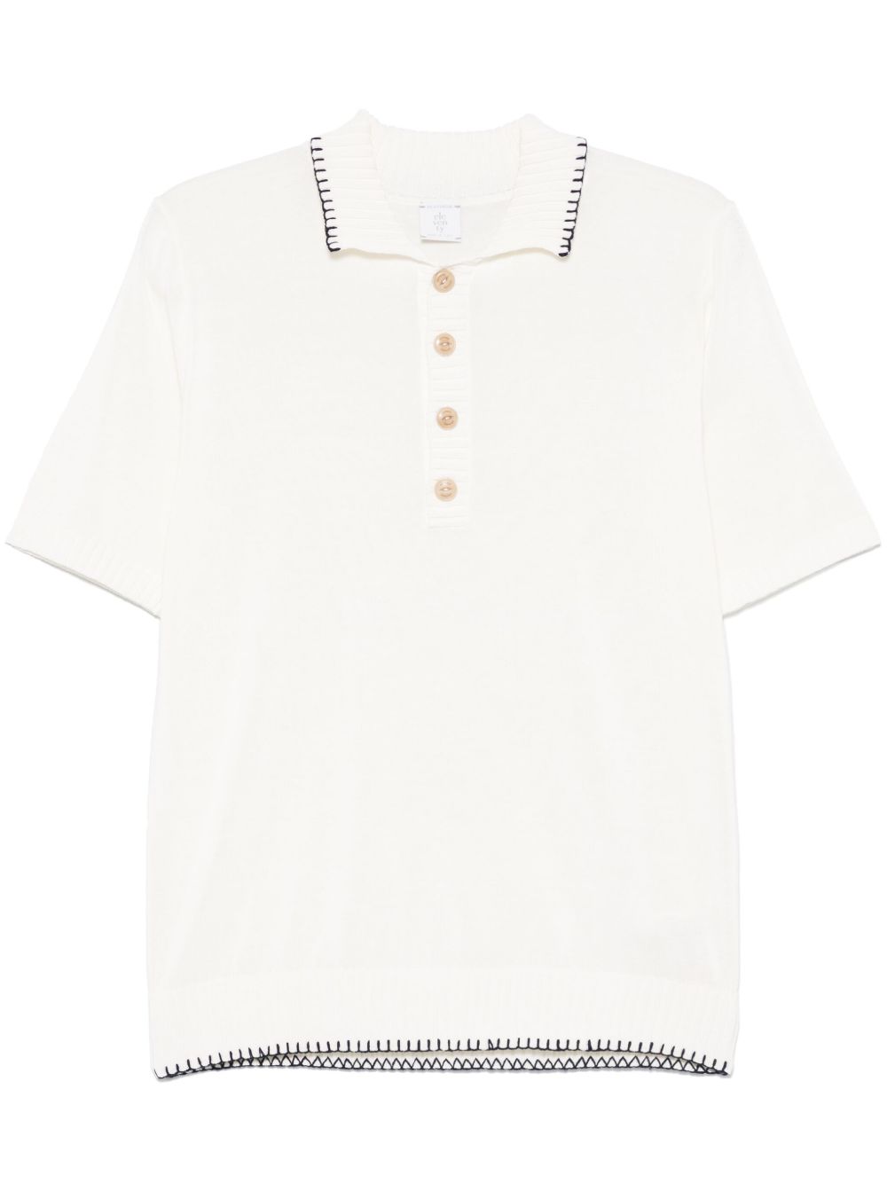 Wool polo shirt - White