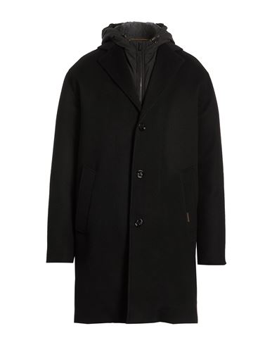 Man Coat Black Size 36 Virgin Wool, Cashmere, Polyester