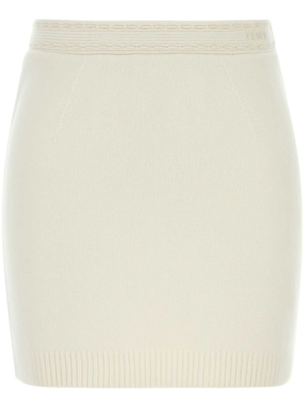 Knitted mini skirt - Brown