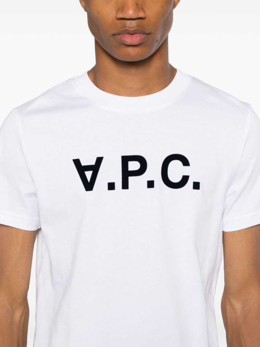 A. P.C.-Grand Vpc T-Shirts Bianco-Uomo