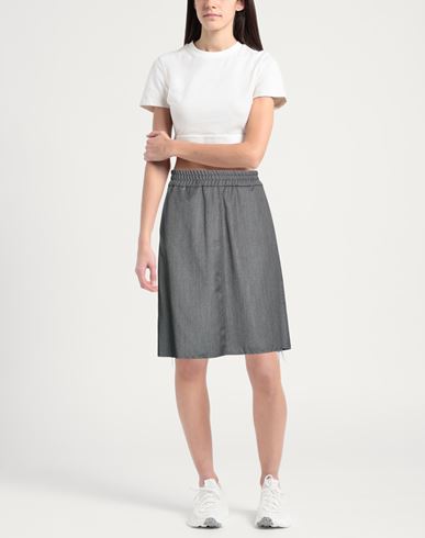 Pièce. Woman Midi skirt Grey Size 6 Wool