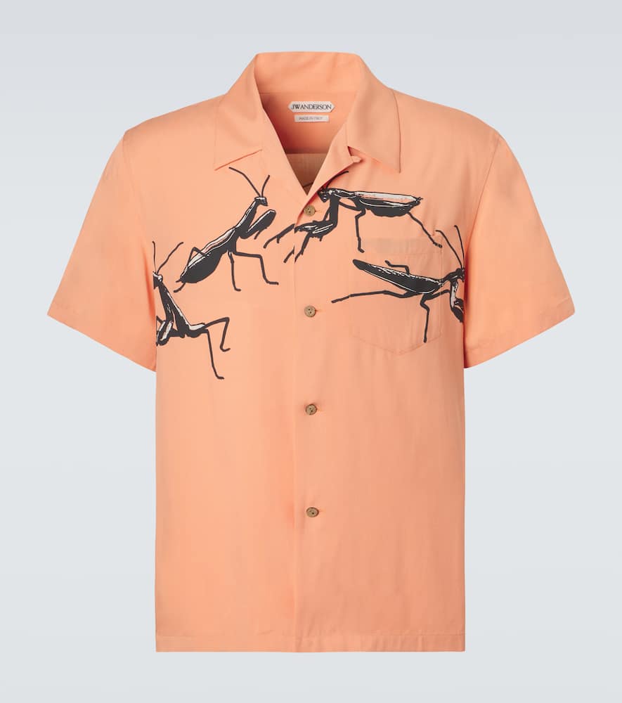 Printed bowling shirt