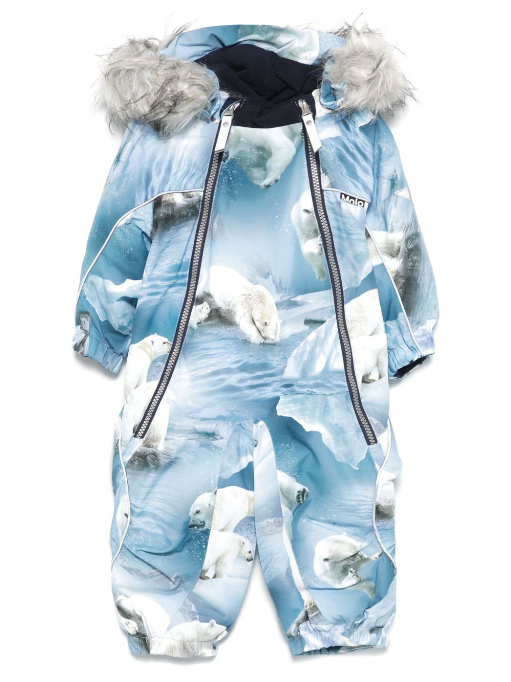Pyxis Fur snowsuit - Blue