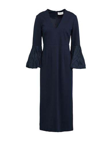 Woman Midi dress Navy Size 4 Viscose, Polyamide, Elastane, Polyester, Acetate