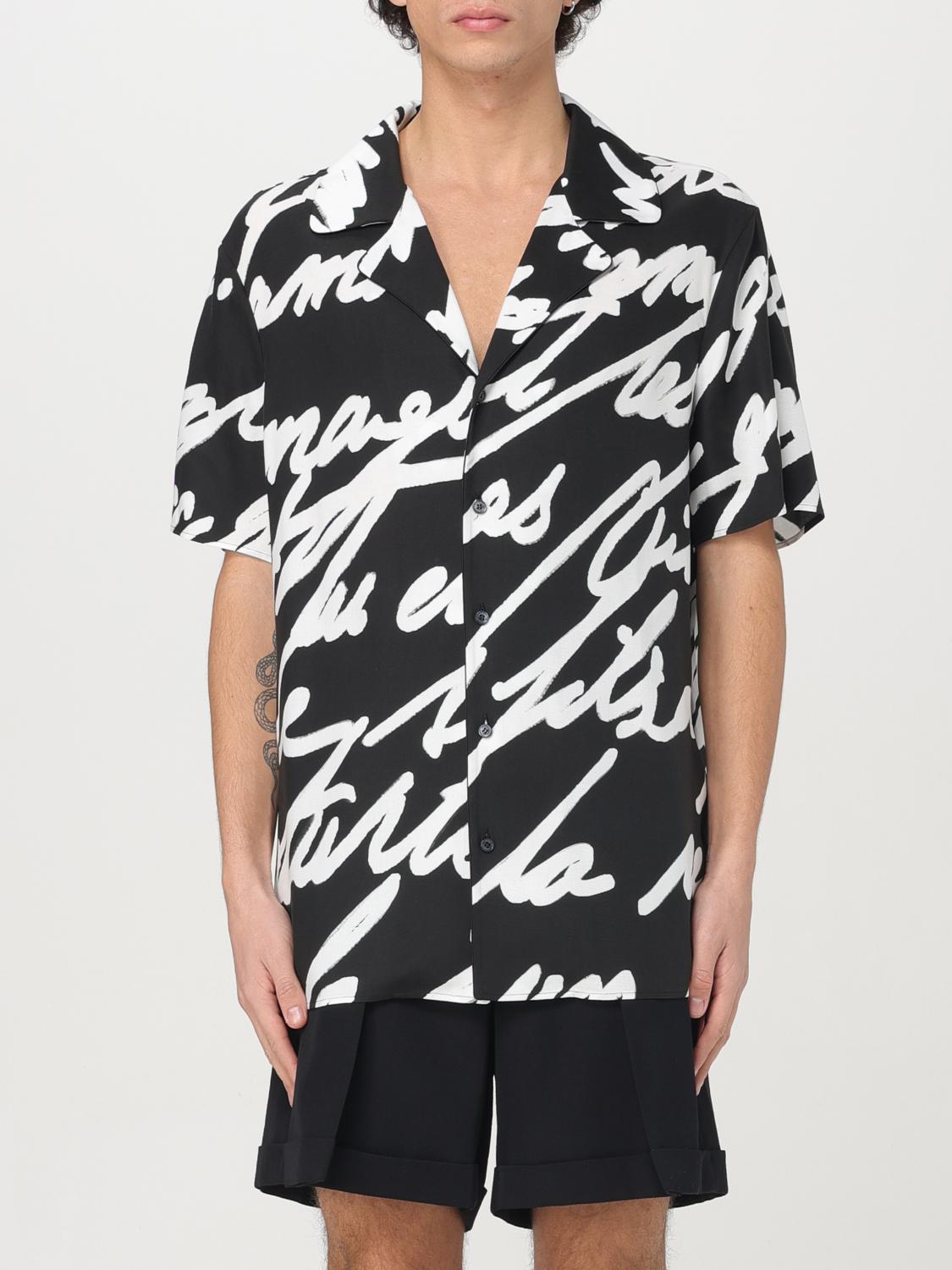 Slogan-print shirt - Black