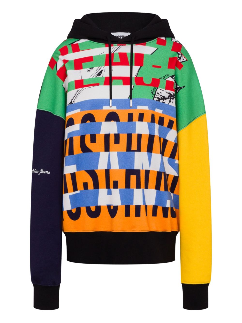 Graphic-print hoodie - Black