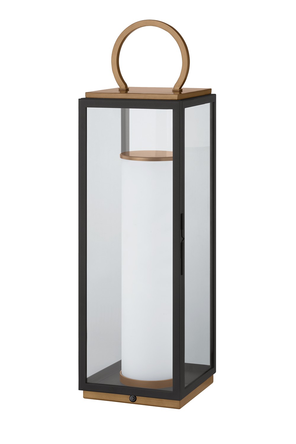 Patina Brass Textured Black LED Table Lamp from the Gareth Collection