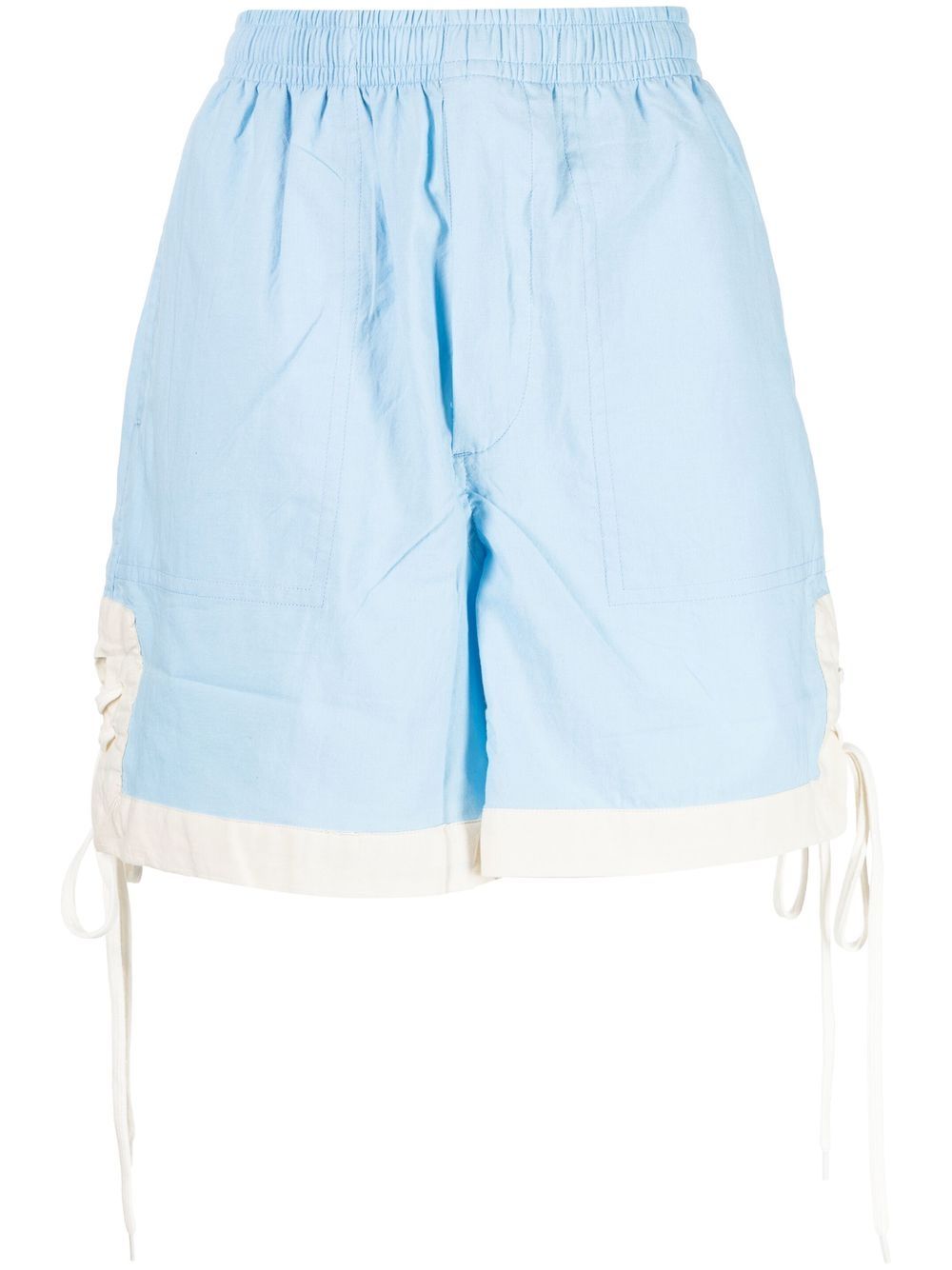Side-tie bermuda shorts - Blue