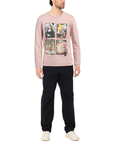Man Sweatshirt Light pink Size L Cotton