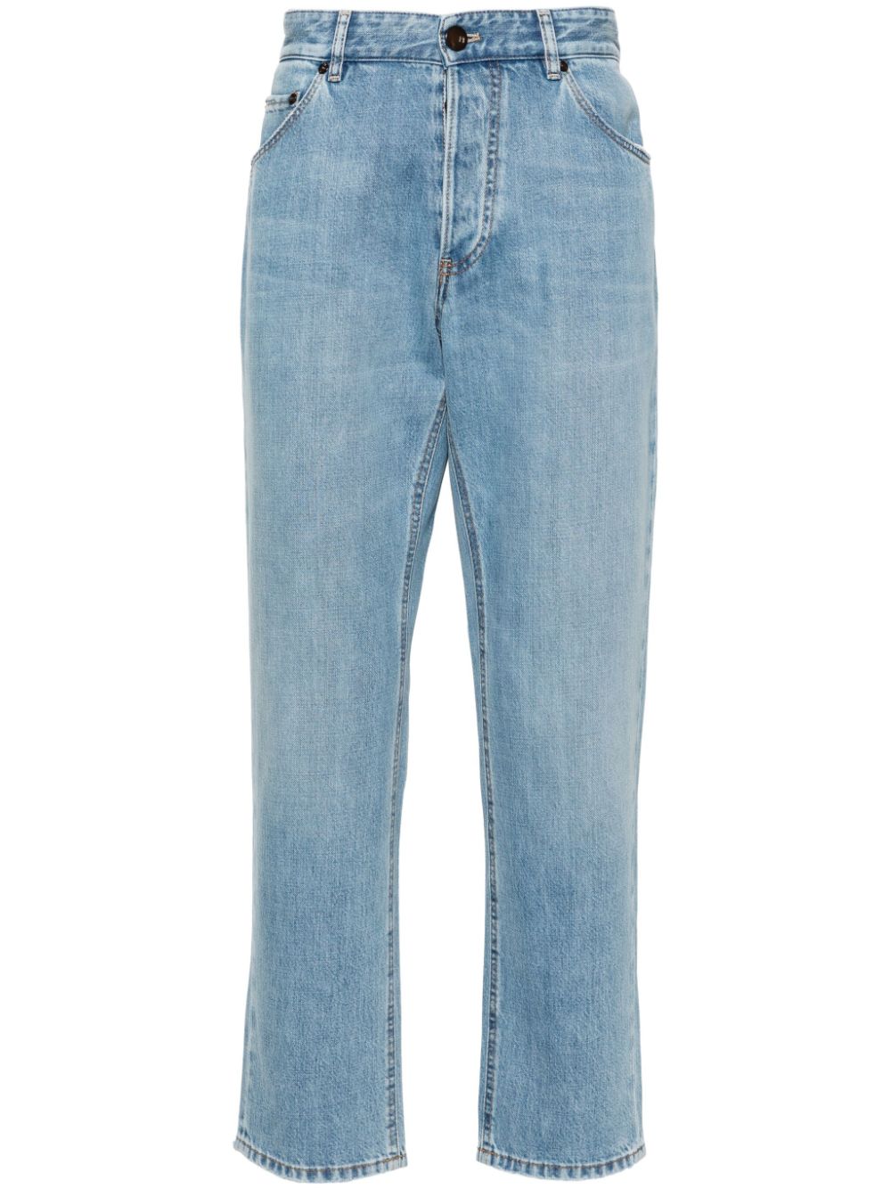 Rebel mid-rise straight-leg jeans - Blue
