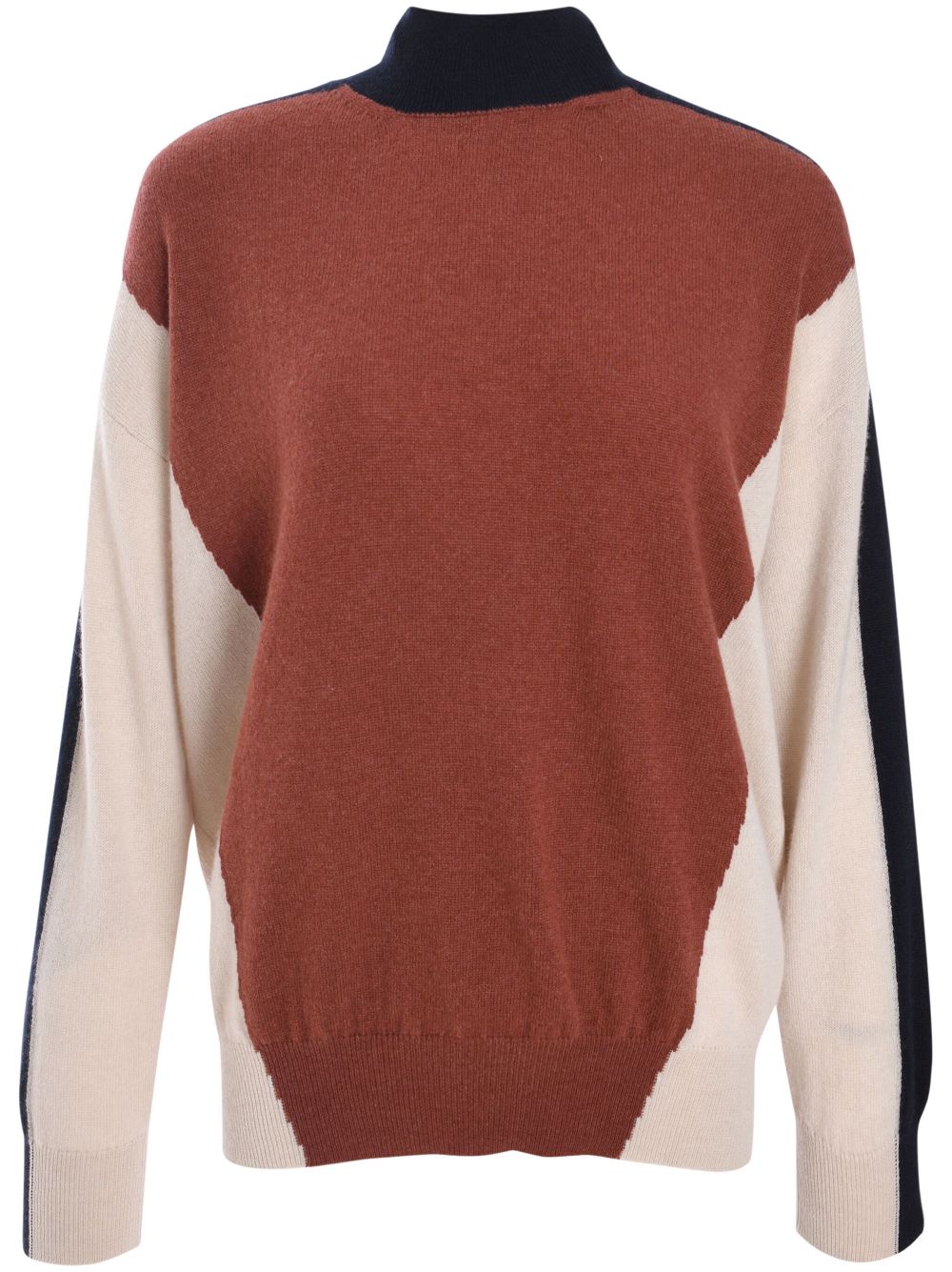 Roll-neck jumper - Brown