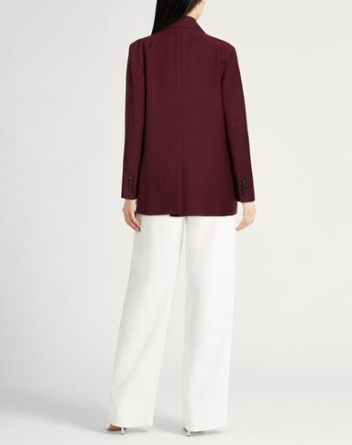 Stella Maxwell X Woman Blazer Burgundy Size 8 Wool, Viscose