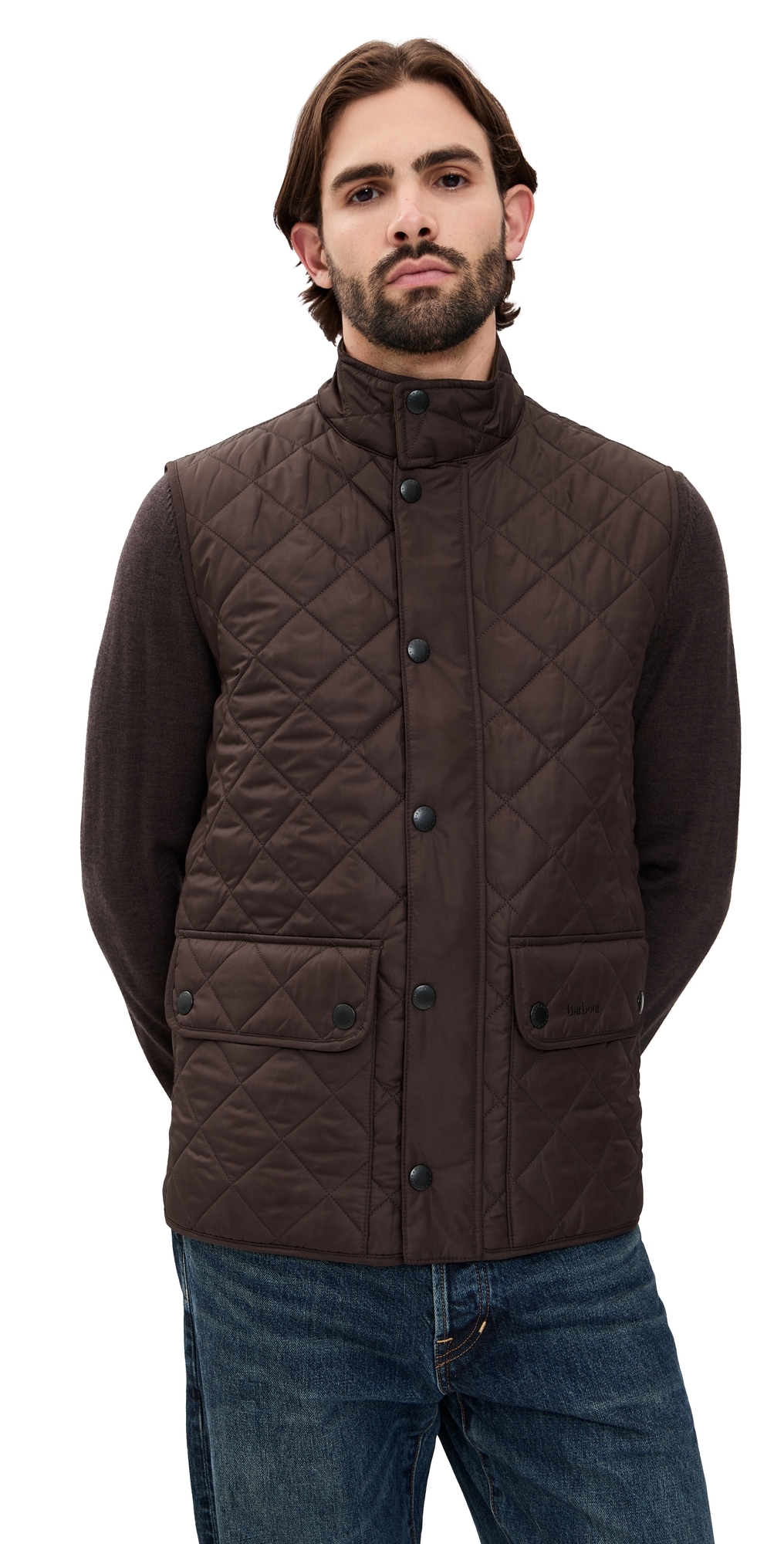 New Lowerdale Quilted Gilet Black Oak