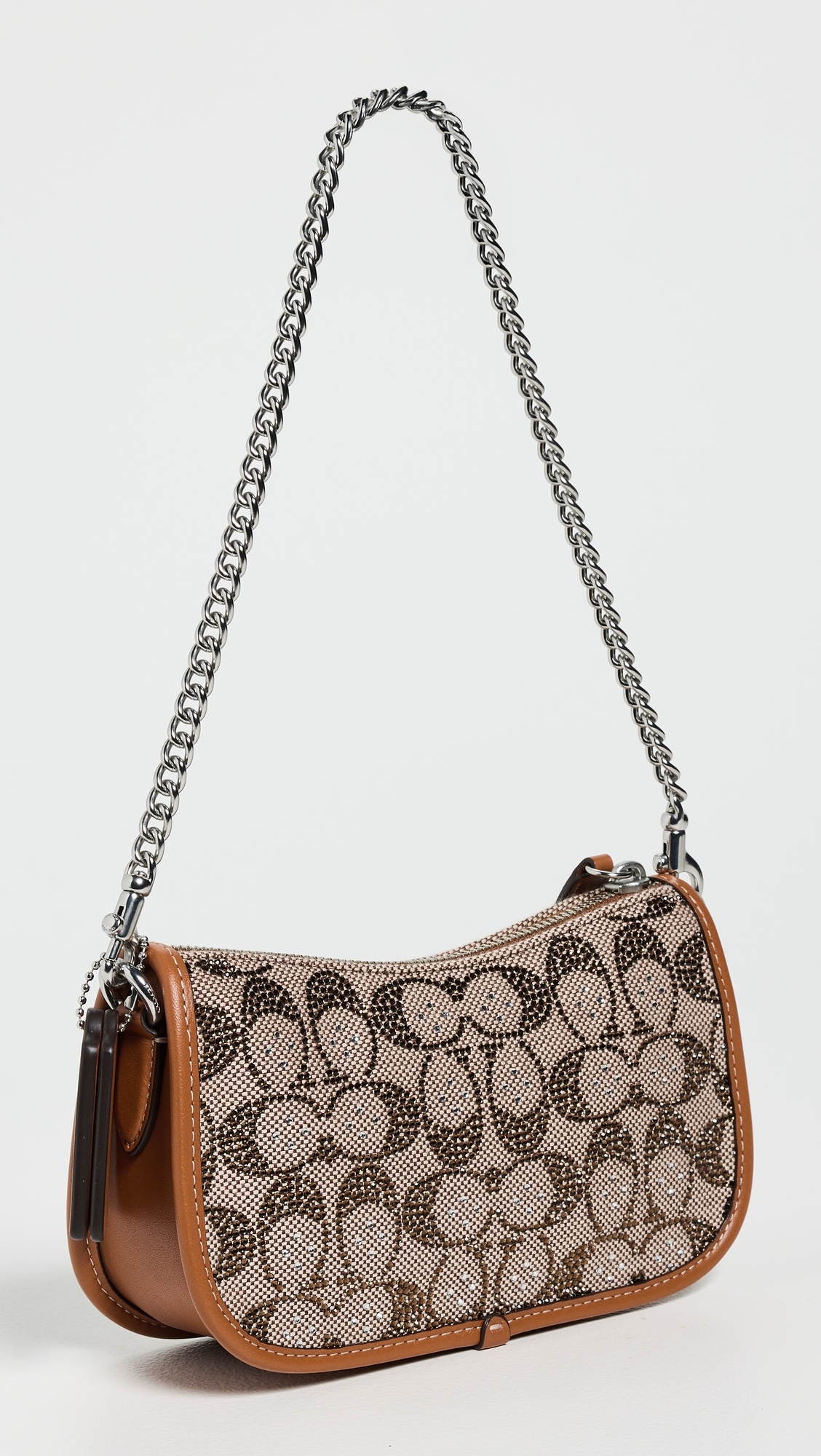 Coach Crystals Signature Jacquard Swinger 20 Bag Burnished Amber One Size