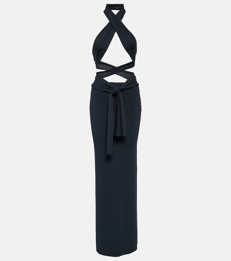 Aya Muse Draped halterneck gown