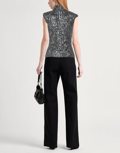 Woman Top Gunmetal Size 10 Polyester, Polyamide, Elastane