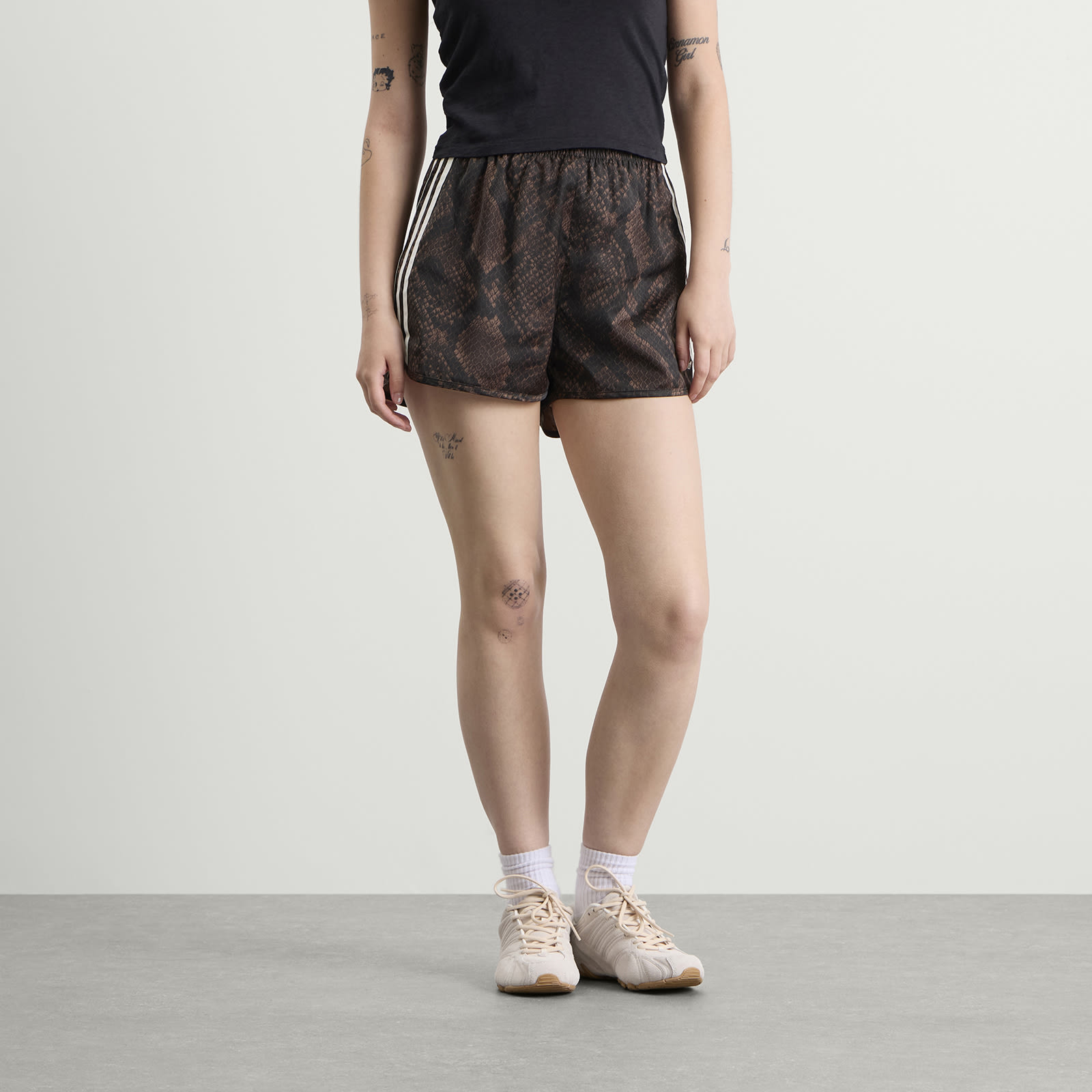 Women's Satin Shorts Earth Strata/Aurora Coffee