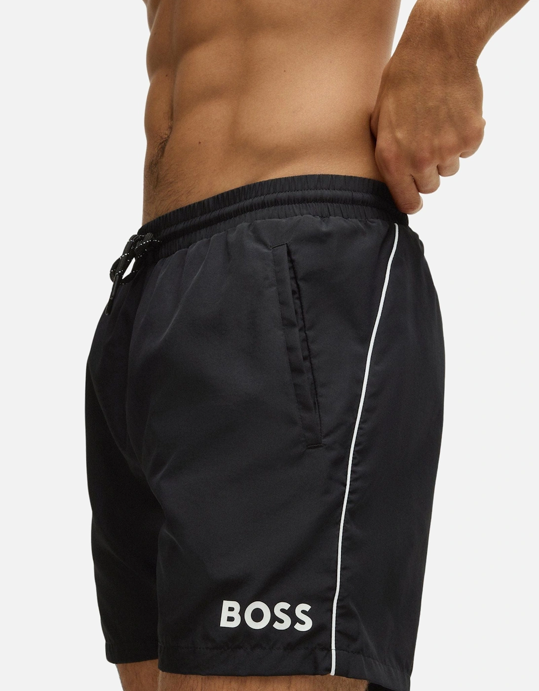 Hugo Boss Men's Starfish Swim Shorts, Black - Navy - Size: 35/34/32