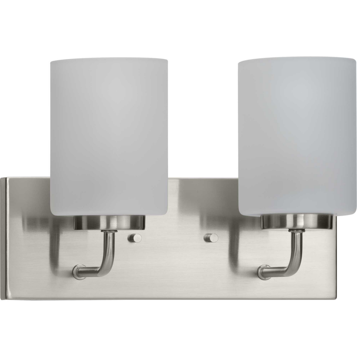 Brushed Nickel Two Light Bath Bracket from the Merry Collection
