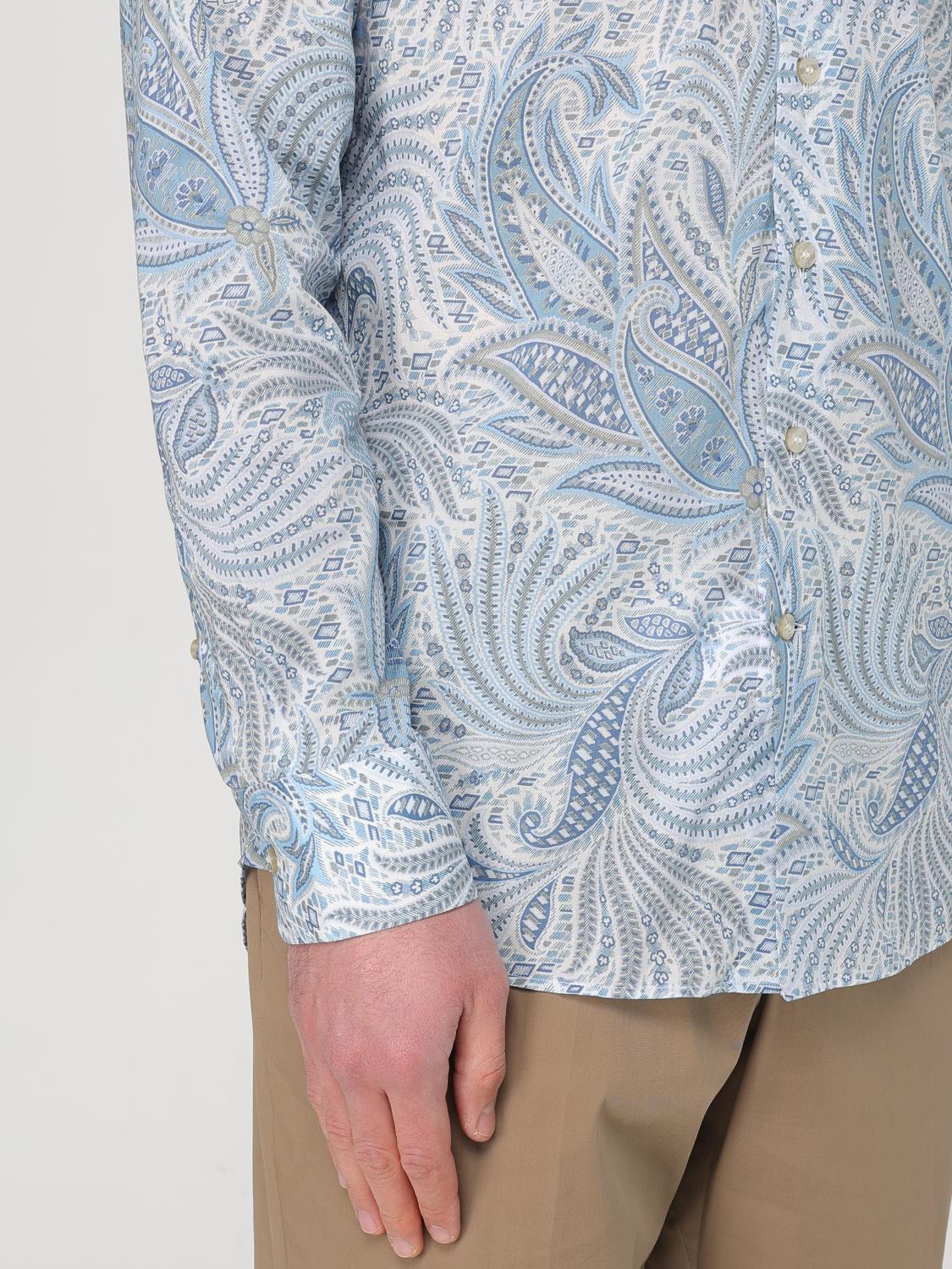 Shirt Men color Gnawed Blue