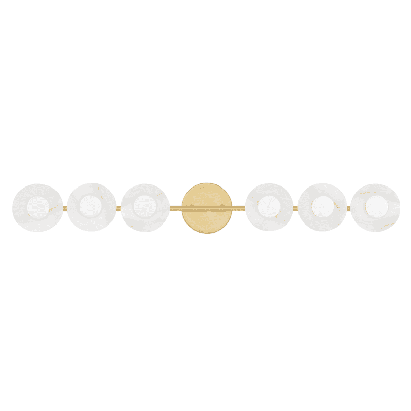 Hudson Valley Elmont 6-Light Bathroom Vanity Light in Aged Brass - 9206-AGB