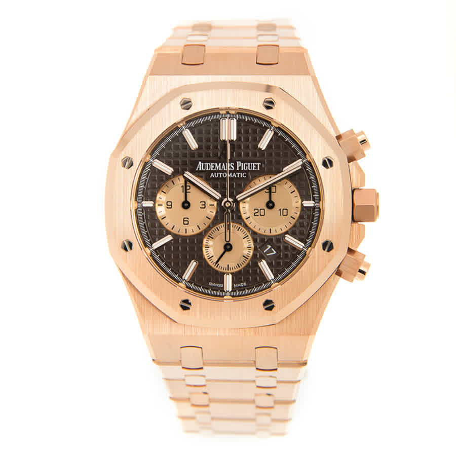 Royal Oak Chocolate Dial Mens 18K Rose Gold Watch 26331OR.OO.1220OR.02