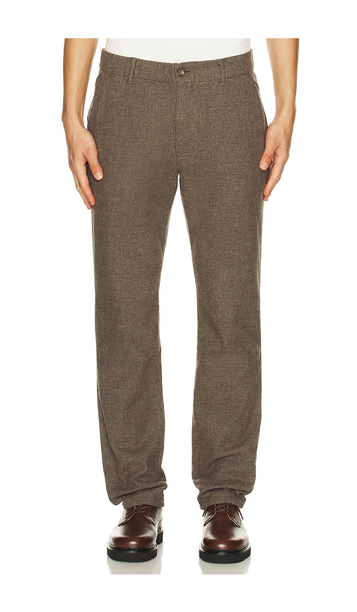 Marine Layer Saturday Houndstooth Chino Pants in Brown. S. Also in L, M, XL/1X
