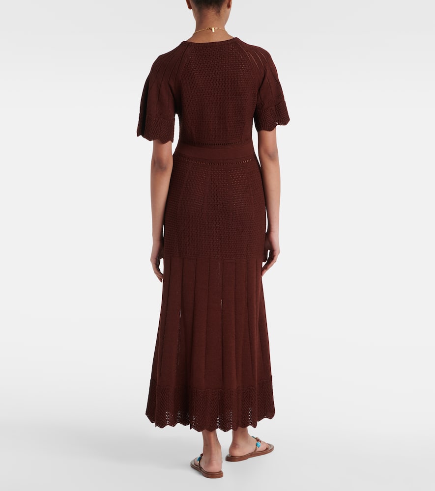 Imaginaire cotton-blend maxi dress