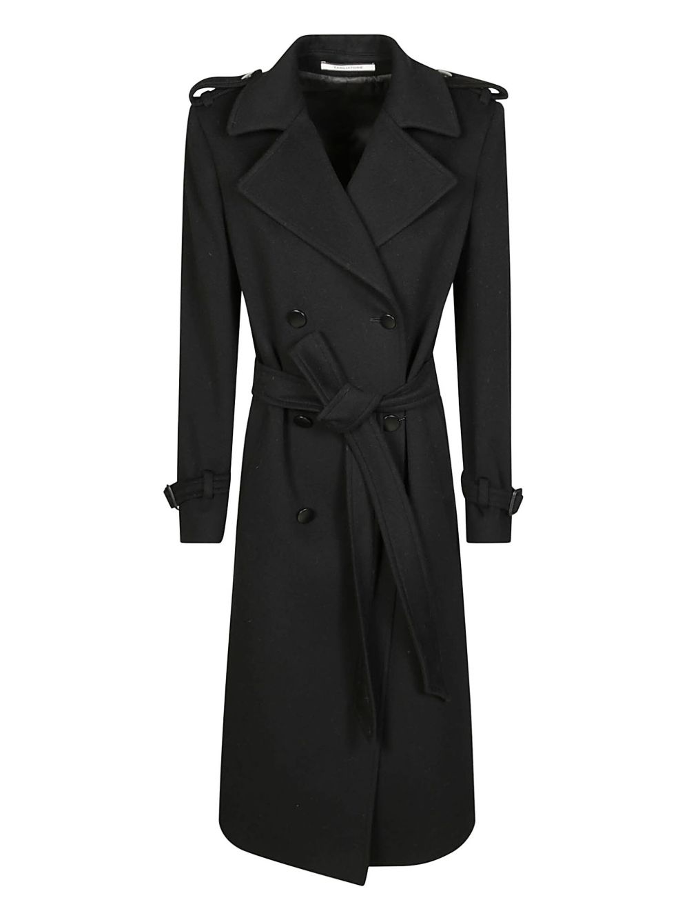 Tagliatore belted coat - Black