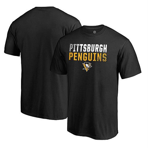 Men's Fanatics Black Pittsburgh Penguins Iconic Collection Fade Out T-Shirt